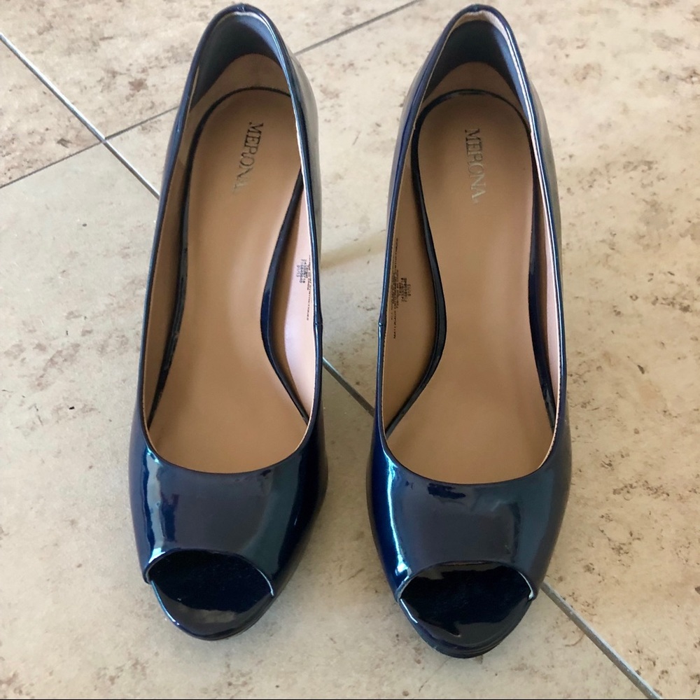 Merona Dark Blue High Heel NEW SZ 9
